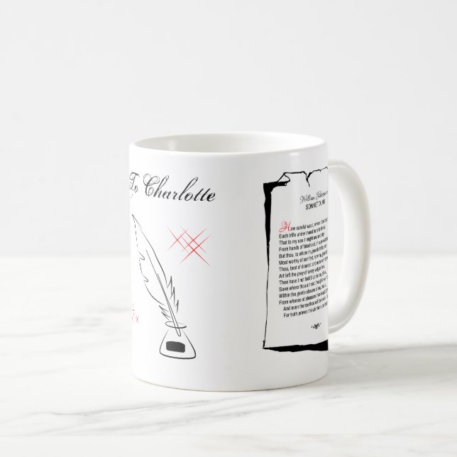 Shakespeare Sonnet 48 Kaffeetasse (VorderseiteRechts)