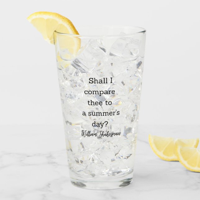 Shakespeare Summer Quote Decor For Home Glas (Vorderseite Ice)