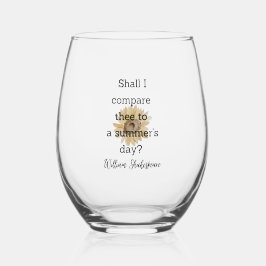 Shakespeare Summer Quote Decor For Home Weinglas Ohne Stiel