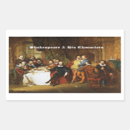 Shakespeare und seine Charakteraufkleber Rechteckiger Aufkleber