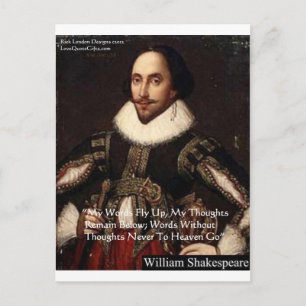 Shakespeare "Worte im Himmel" Zitate von Weisheit Postkarte