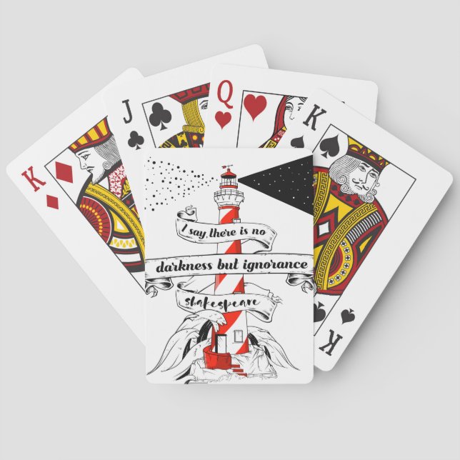 Shakespeare Zitat 12. Nacht Spielkarten (Rückseite)