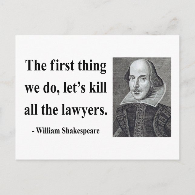 Shakespeare Zitat 4b Postkarte (Vorderseite)