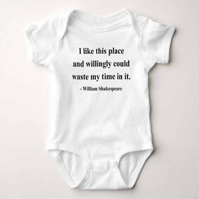 Shakespeare-Zitat 6a Baby Strampler (Vorderseite)