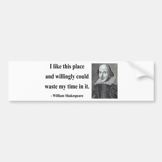 Shakespeare-Zitat 6b Autoaufkleber (Vorne)
