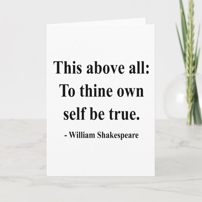 Shakespeare Zitat 8a Karte (Vorderseite)