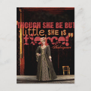 Shakespeare Zitat Fierce Postkarte