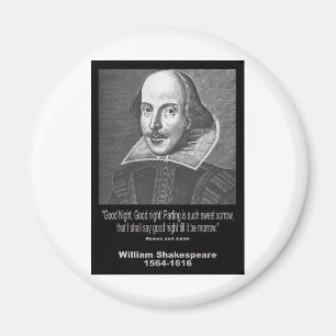 Shakespeare-Zitat ~ gute Nacht, gute Nacht! Magnet