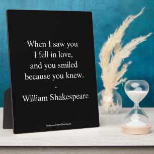 Shakespeare-Zitat - Ich bin in Liebe gefallen Fotoplatte