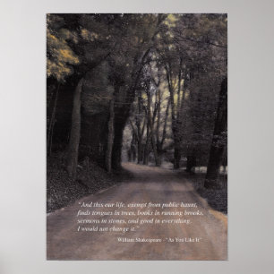 Shakespeare Zitat: In Buffalo Road Poster beilegen