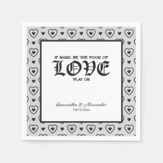 Shakespeare Zitat Schwarze Spitze Buchlieb Hochzei Serviette