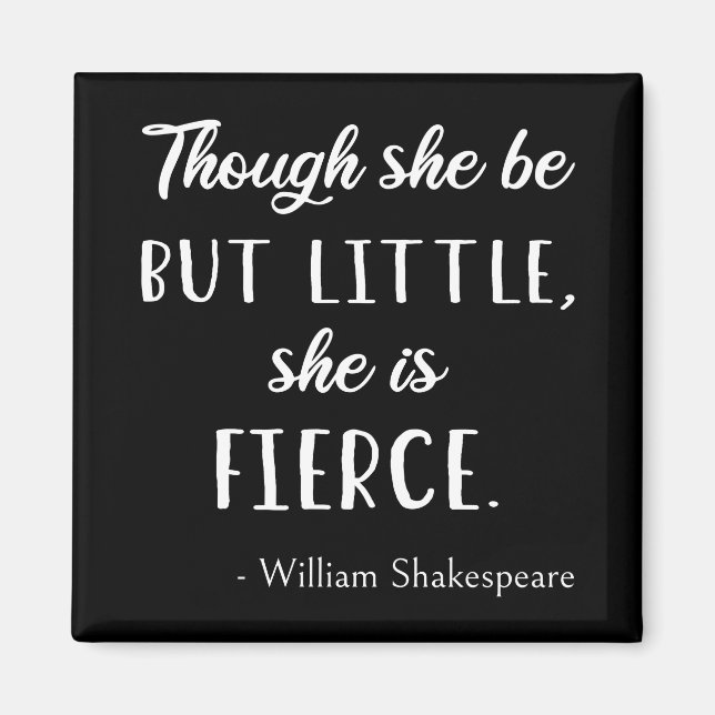 Shakespeare-Zitat - wenig, aber scharf II Magnet (Vorne)