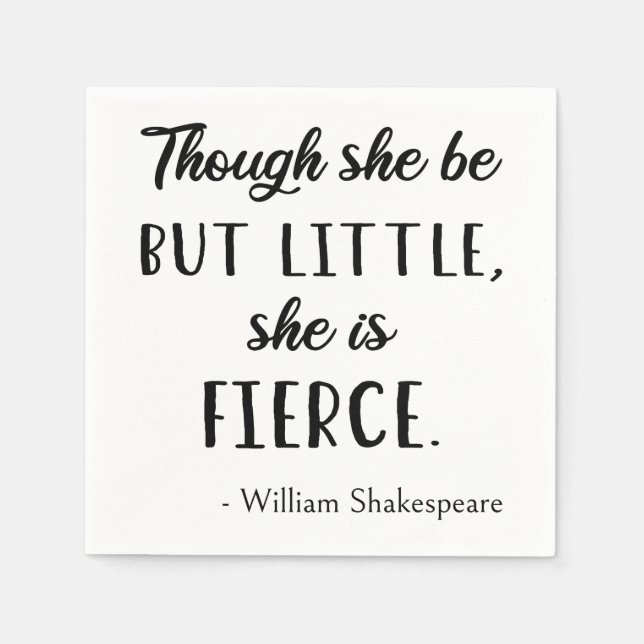 Shakespeare-Zitat - wenig, aber scharf II Serviette (Vorderseite)