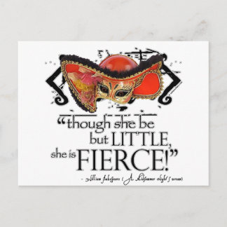 Shakespeare - Zitat zum Dream Fierce-Zitat der Som Postkarte