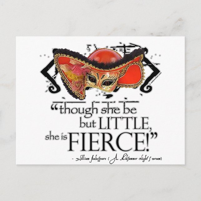 Shakespeare - Zitat zum Dream Fierce-Zitat der Som Postkarte (Vorderseite)