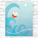 Shakespeare-Zitatposter für Nautic-Segeln Poster<br><div class="desc">Ungepflegtes Wasser,  unumzähmte Küsten. Shakespeare. Ein Segelschiff sitzt auf einer Ozeanwelle unter einem Sternenhimmel. Ideal für Segler,  Reisende und Abenteurer auf der ganzen Welt.</div>