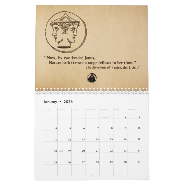 Shakespeare zitiert jährlichen Kalender (Jan 2026)
