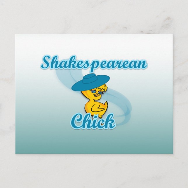 Shakespearean Chick #3 Postkarte (Vorderseite)