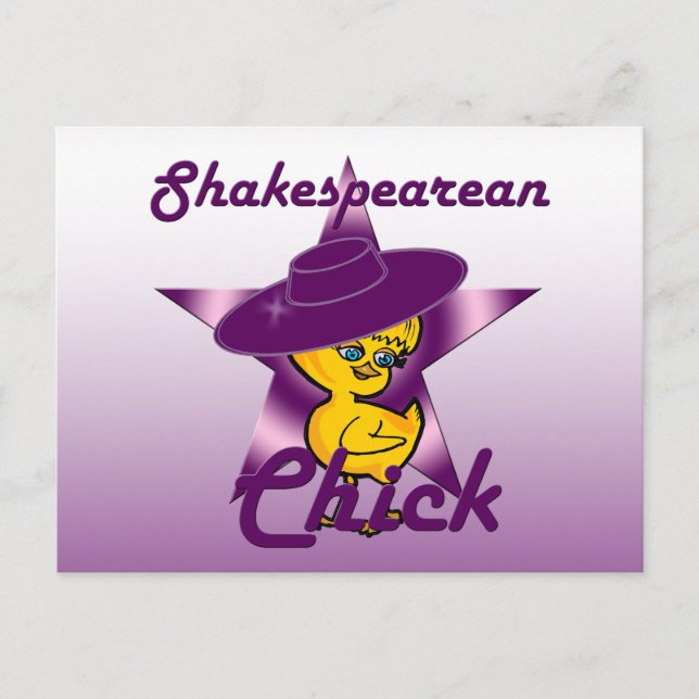 Shakespearean Chick #9 Postkarte (Vorderseite)