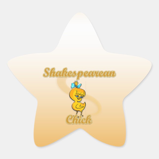 Shakespearean Chick Stern-Aufkleber (Vorderseite)