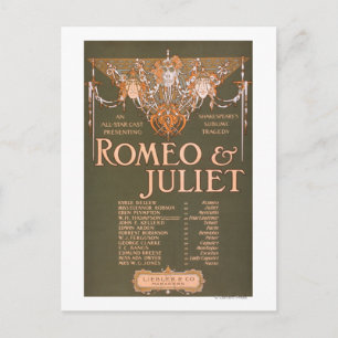 Shakespeares erhabene Tragödie "Romeo & Julia" Postkarte