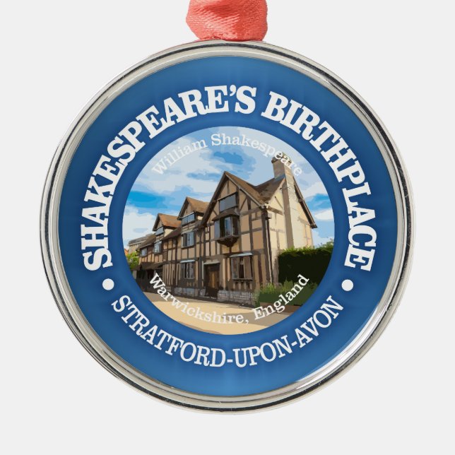 Shakespeares Geburtsort Ornament Aus Metall (Vorne)