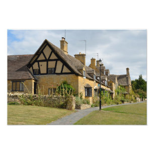 Shakespeares Hütten, Broadway, Cotswolds Druck
