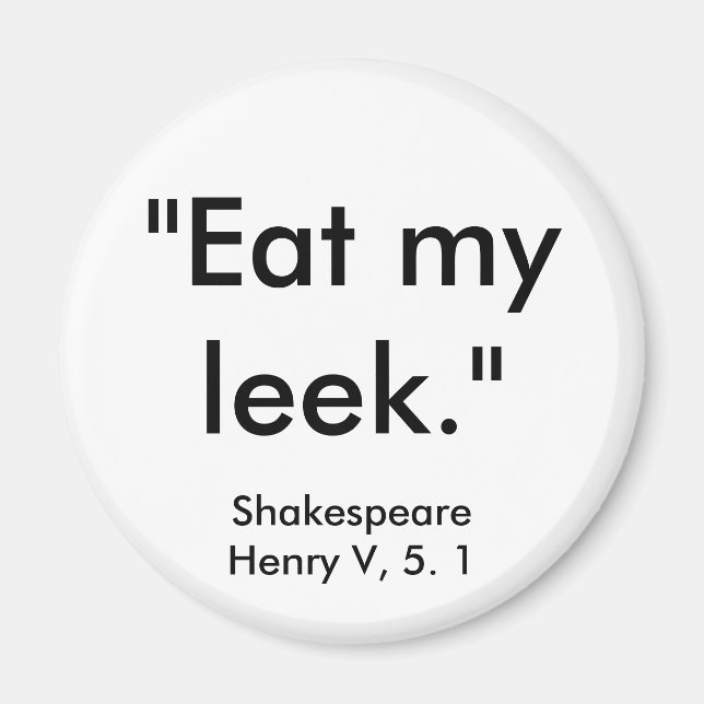 Shakespeares Insultmagnet Magnet (Vorne)