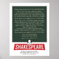Shakespeares MacBeth. Hext ein Inkantationsplakat.
