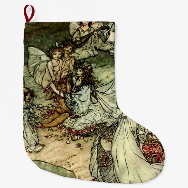 Shakespeares Märchen "Titania" von Arthur Rackham Großer Weihnachtsstrumpf (Vorderseite)