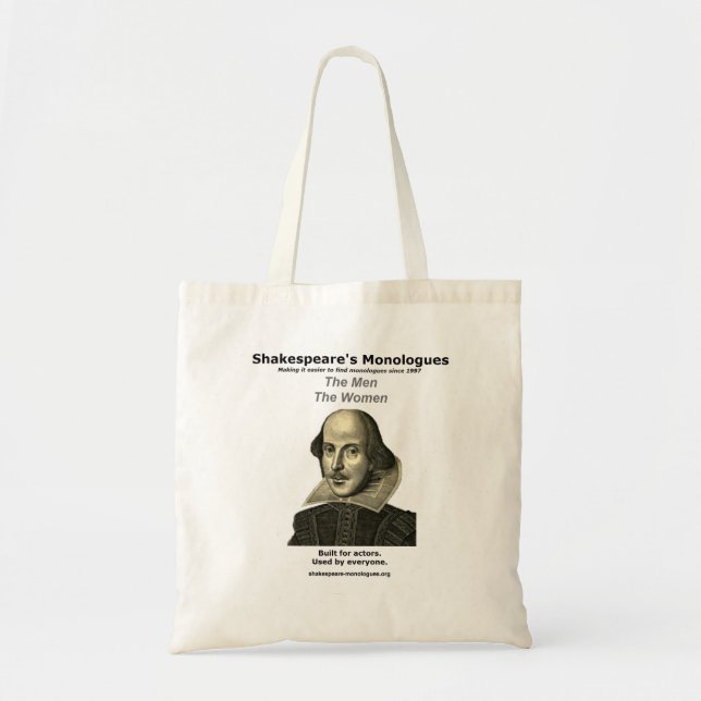 Shakespeares Monolog-Tasche Tragetasche (Vorne)