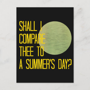 Shakespeares Sommertag Postkarte