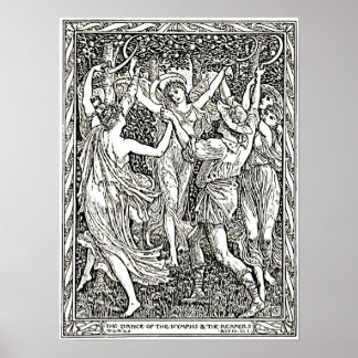 Shakespeares Tempest-Illustration-Gravur Poster