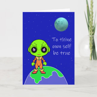 Shakespearian w/ Alien Birthday Card by Jo Images Ankündigung