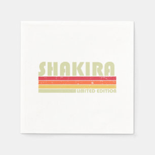 SHAKIRA Name Personalisiert Retro Vintage 80er 90s Serviette