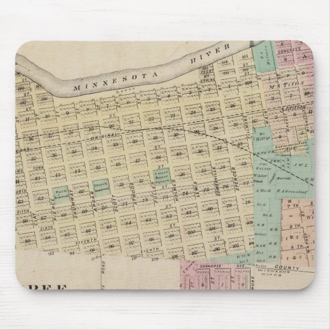 Shakopee, Scott Landkreis, Minnesota Mousepad (Vorne)