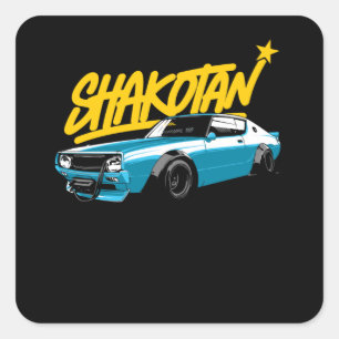 Shakotan Racing Quadratischer Aufkleber