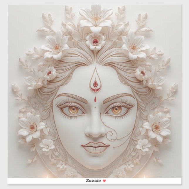 Shakti inside - Minimal Devi Illustration Aufkleber (Blatt)