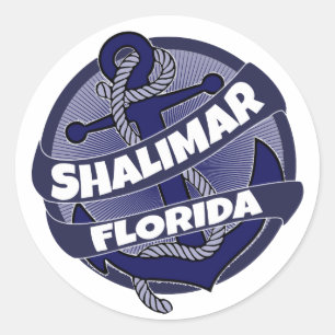 Shalimar Florida Ankerkleber Runder Aufkleber