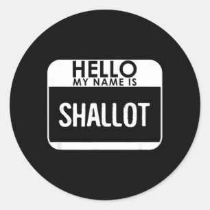 Shallot-Kostüm-Shirt Lustiges Einfaches Halloween- Runder Aufkleber