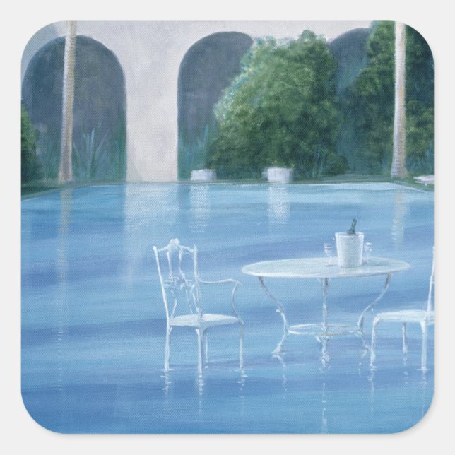 Shallow End Quadratischer Aufkleber (Vorderseite)