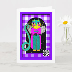 Shalom Angel Cat Grußkarte Karte