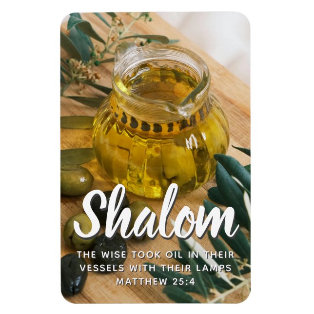 Shalom Bible Verse Flexible Foto Magnet (Vertikal)
