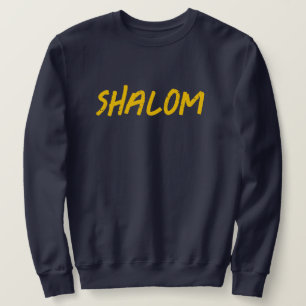 Shalom Bold Perturbé Lettres Sweatshirt juif