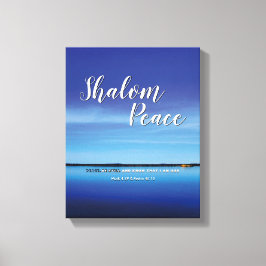 SHALOM FRIEDEN SEIN NOCH Christlicher Bibelverse Leinwanddruck