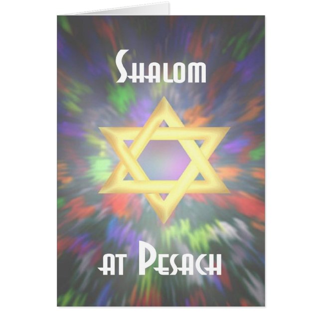 Shalom gefärbte Krawatte bei Pesach (Vorne)