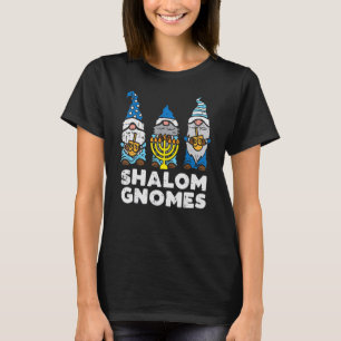 Shalom Gnomes Happy Chanukah Hanukkah Jewish Gnome T-Shirt