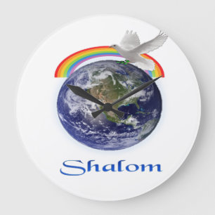 Shalom Große Wanduhr