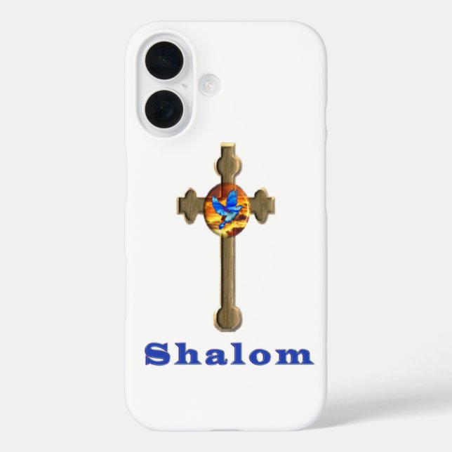Shalom iPhone 16 Hülle (Rückseite)
