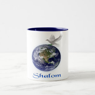Shalom Juden Zweifarbige Tasse